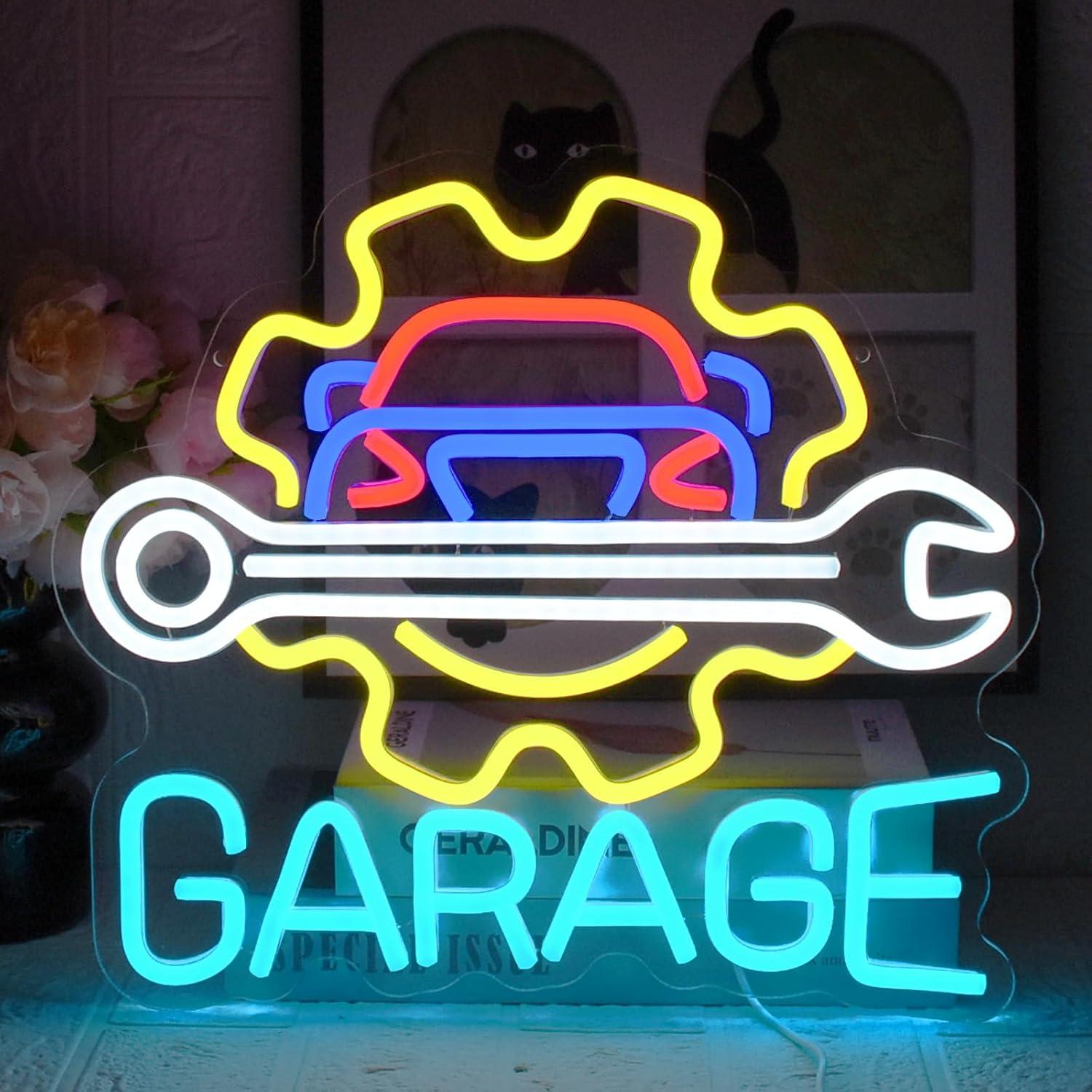 Auto Repair Shop - Garage Neonbord USB-aangedreven LED dimbare neonverlichting